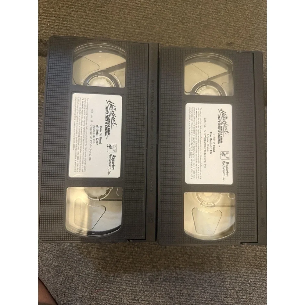Set Of 2 Hunting VHS Tapes Whitetail Deer - Majestic Elk VTG